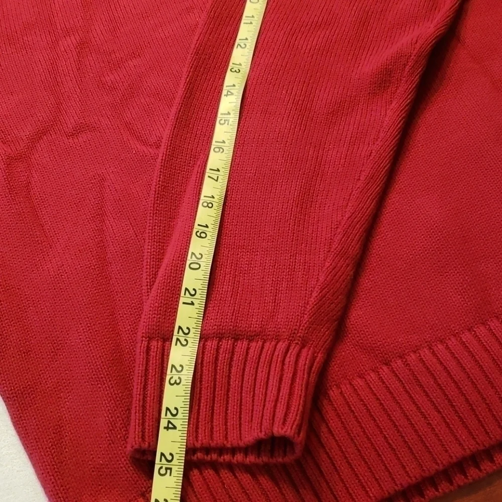 L.L. Bean 1/4 Zip 100% Cotton Sweater L-Reg EUC